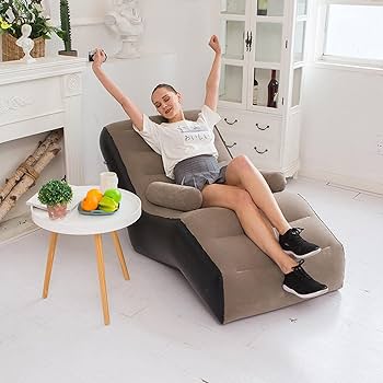 Amazon | PUERI エアーソファー インフレータブル ソファ 怠惰な